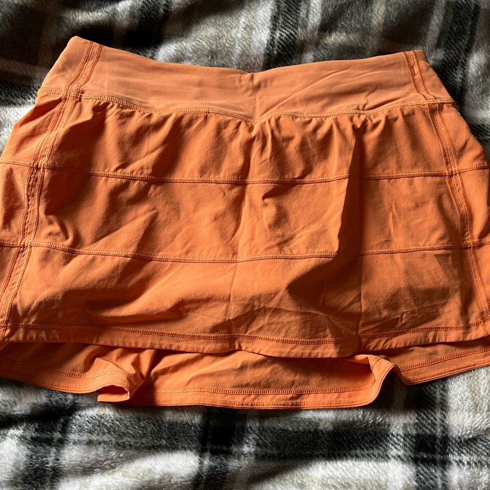 Lululemon Athletica Vibrant Orange Pace Rival Skirt